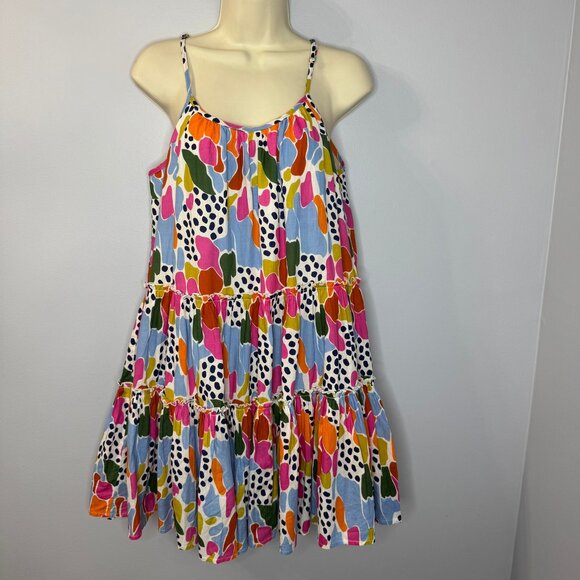 THML Spotted Multi Print Swim Sundress Adjustable Strap Beach Vacation  Sz. XS - Picture 2 of 13